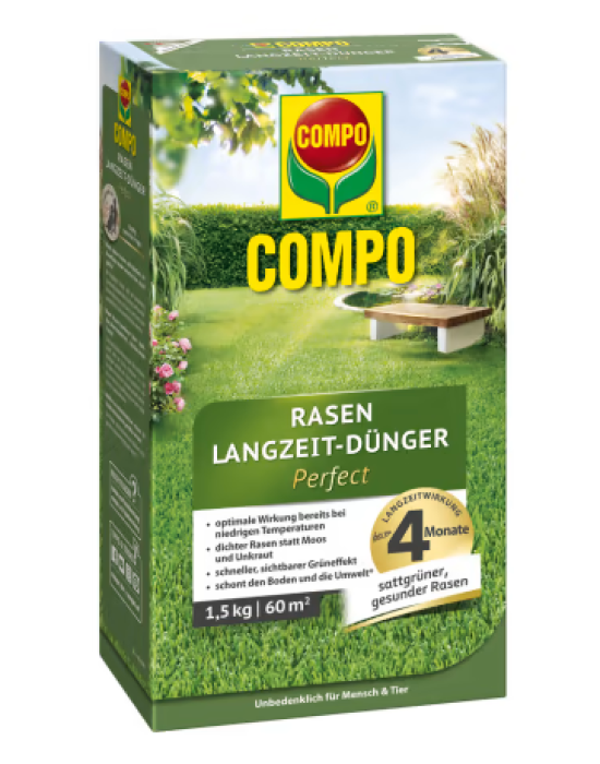 COMPO Rasen Langzeit-Dünger 1,5 kg, 60 m², 23628